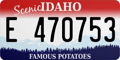 ID license plate E470753
