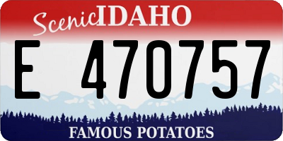 ID license plate E470757
