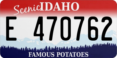 ID license plate E470762