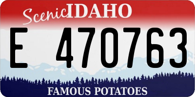 ID license plate E470763