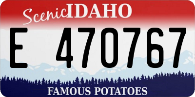 ID license plate E470767