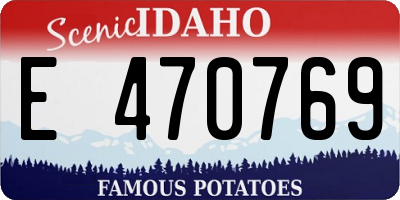 ID license plate E470769