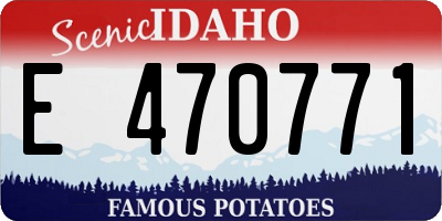 ID license plate E470771