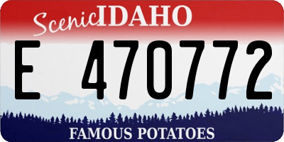 ID license plate E470772