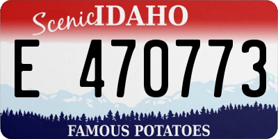 ID license plate E470773