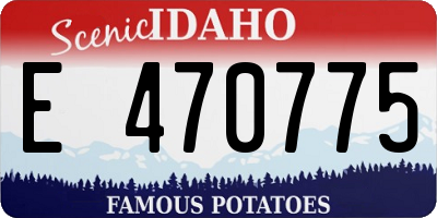 ID license plate E470775