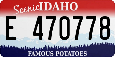 ID license plate E470778