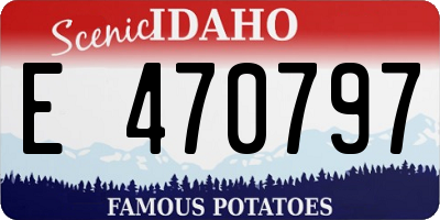 ID license plate E470797