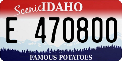 ID license plate E470800