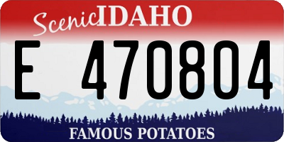 ID license plate E470804