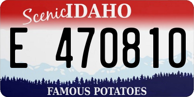 ID license plate E470810