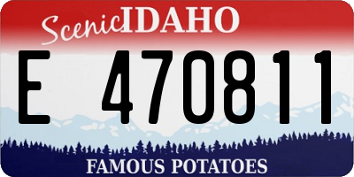 ID license plate E470811