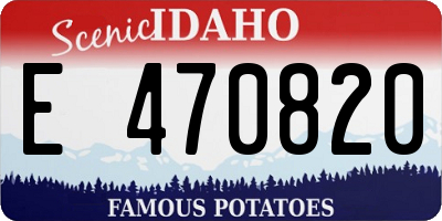 ID license plate E470820