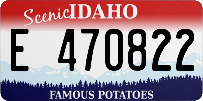 ID license plate E470822