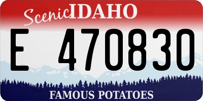 ID license plate E470830