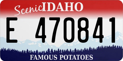 ID license plate E470841