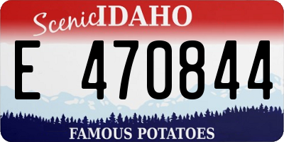 ID license plate E470844