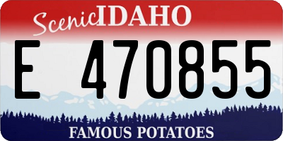ID license plate E470855