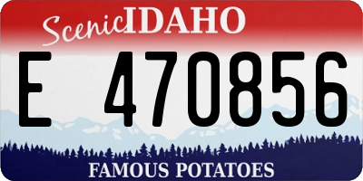 ID license plate E470856