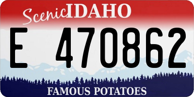 ID license plate E470862