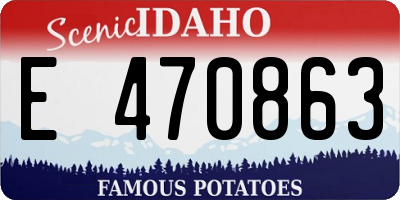 ID license plate E470863
