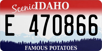 ID license plate E470866
