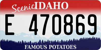 ID license plate E470869