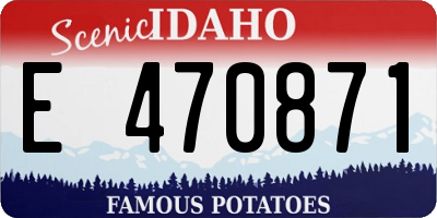 ID license plate E470871