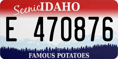 ID license plate E470876
