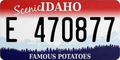 ID license plate E470877