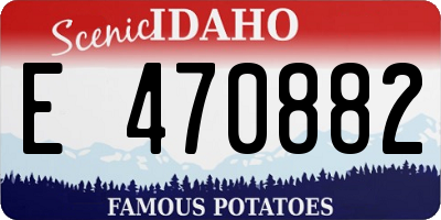 ID license plate E470882