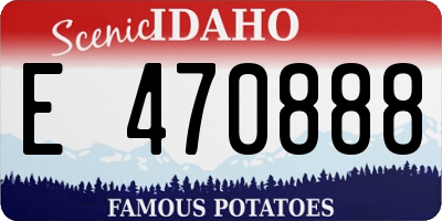 ID license plate E470888