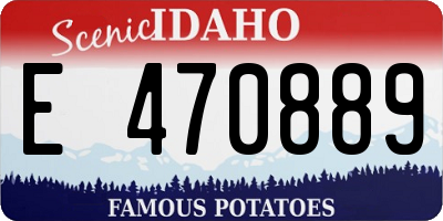 ID license plate E470889