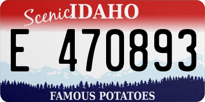 ID license plate E470893