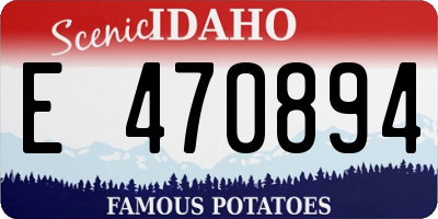 ID license plate E470894