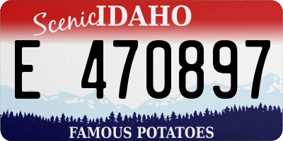 ID license plate E470897