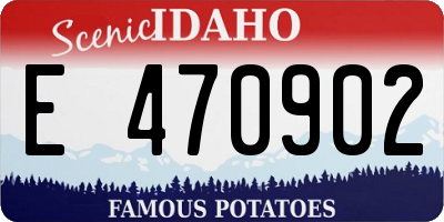 ID license plate E470902