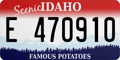 ID license plate E470910