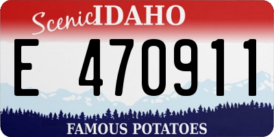 ID license plate E470911