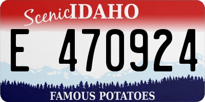 ID license plate E470924