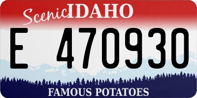 ID license plate E470930