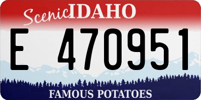 ID license plate E470951
