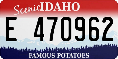 ID license plate E470962