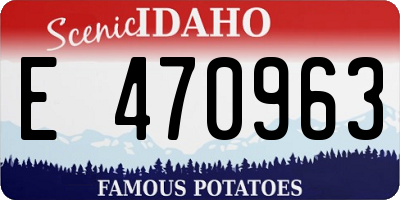 ID license plate E470963