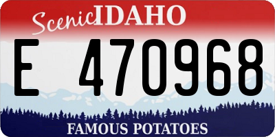 ID license plate E470968