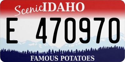 ID license plate E470970