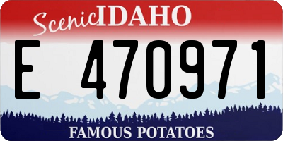 ID license plate E470971