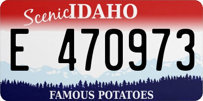 ID license plate E470973