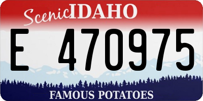 ID license plate E470975