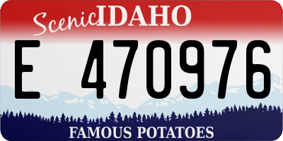 ID license plate E470976